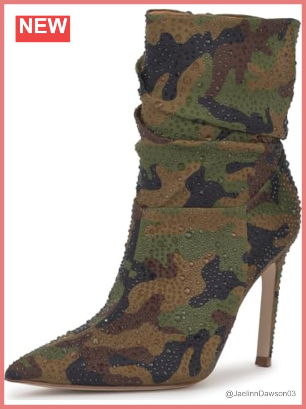 Jessica Simpson Welina Slouch Ankle Bootie Pointed Toe Sculpted Heel